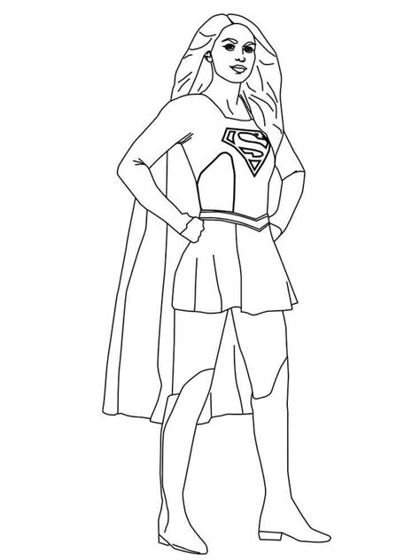 Supergirl Coloring Page Free Printable Coloring Pages For Kids