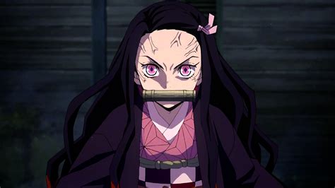 Demon Slayer Nezuko Kamado With Black Background K K Hd Anime Wallpapers Hd Wallpapers Id