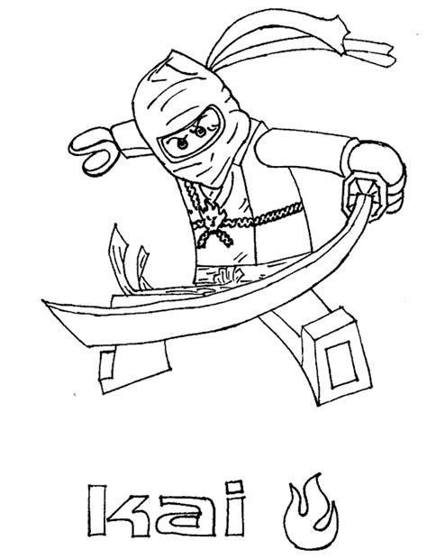 Omalovánky Lego Ninjago Kai bojovník k vytisknutí online (432)