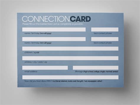 6 Church Connection Card Examples And Templates Download