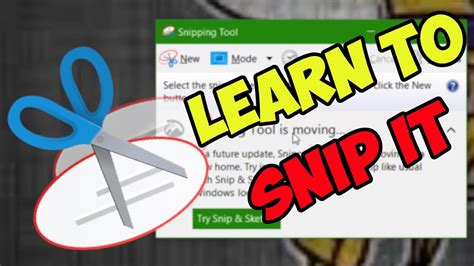How To Take A Screenshot On Windows Snipping Tool Youtube