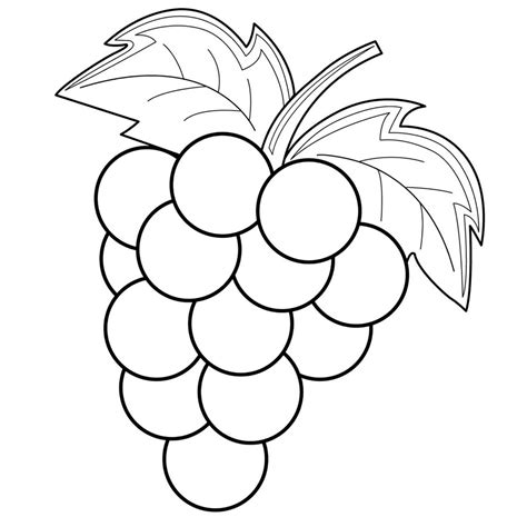 Grapes Coloring Pages To Download And Print For Free