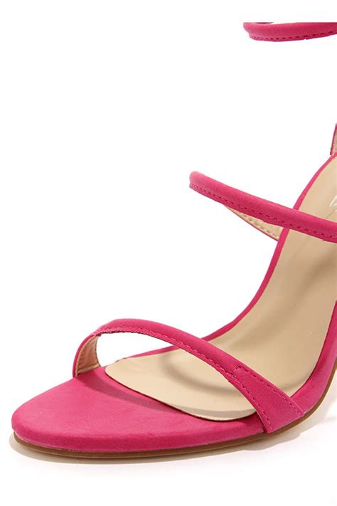 sexy pink heels ankle strap heels single sole heels 72 00