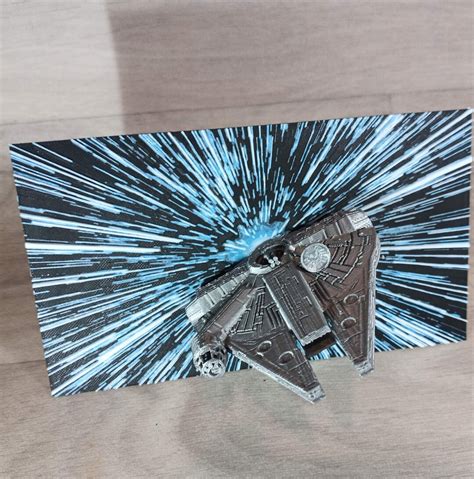 The Millennium Falcon Comes Out Of Hyperspace 3d Painting Etsy