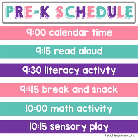 Home Preschool Schedule Teaching Mama