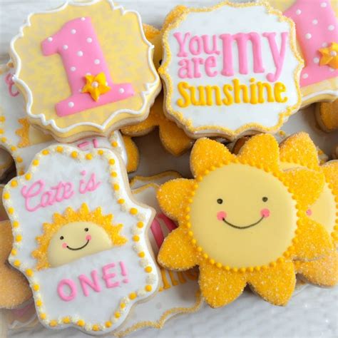 One Dozen 12 You Are My Sunshine Sugar Cookies