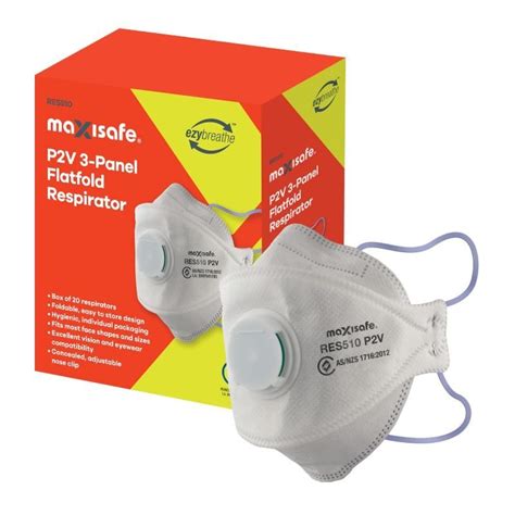 P Panel Flat Fold Respirator With Valve Box Techware Pty Ltd