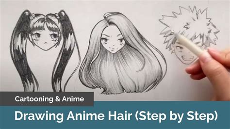 How To Draw And Shade Anime Hair In 3 Styles Female And Male