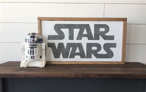 Star Wars Sign With A Vintage Feel Wall Decor Framed Wood