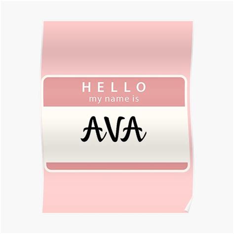 Ava Name Posters Redbubble