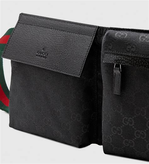 Genuine men gucci belt crossbody bag leather web strap receipt bnwot 1290 usd. Lyst - Gucci Original Gg Canvas Belt Bag in Black for Men