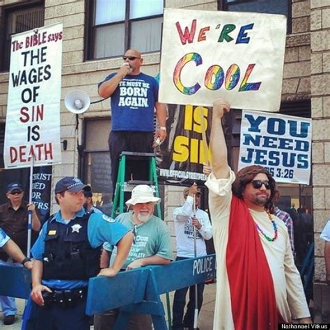 Jesus Went To The Chicago Gay Pride Parade With A Very Important Message Huffpost