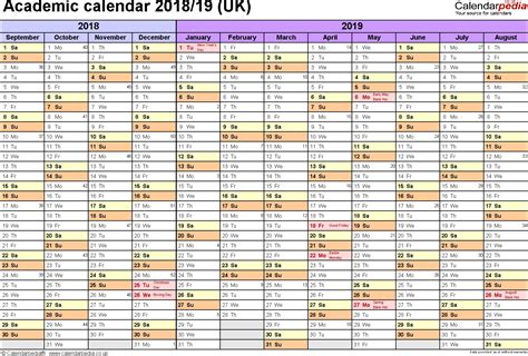 Academic Calendars 20182019 As Free Printable Word Templates Qualads
