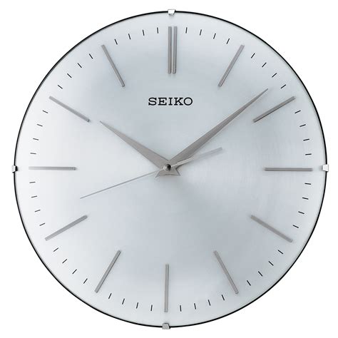 Seiko Quiet Sweep Silver Tone Wall Clock Qxa630alh