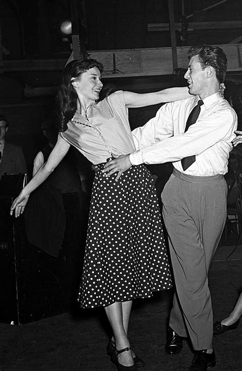 Audrey Hepburn And Michael Allen Are Pictured Rehearsing