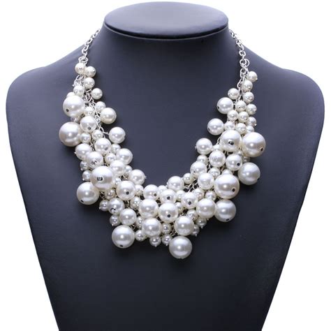 Aliexpress Com Buy Trendy Fashion Pearl Necklace Chocker Costume Imitation Pearl Jewelry