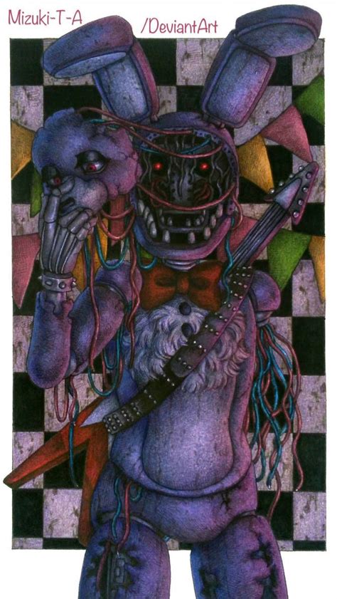 A Faceless Guitarist Withered Bonnie Fnaf 2 By Mizuki T A On