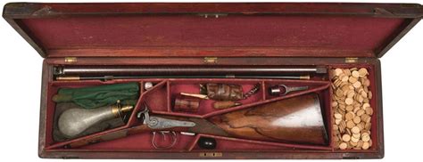 A Good Cased 11 Bore Double Barrelled Brush Or Howdah Gun By Hollis