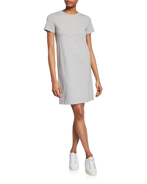 Theory Continuous Rubric Stretch Knit Short Sleeve Tee Dress Neiman