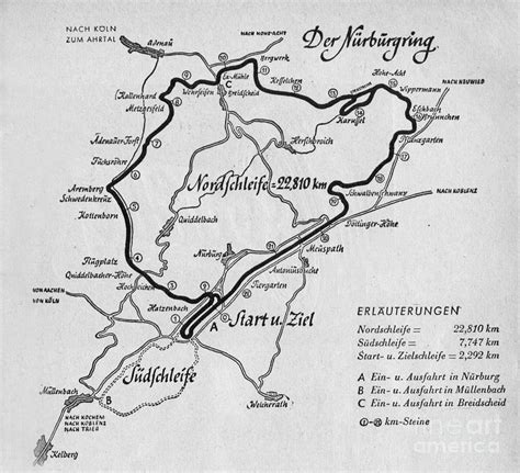 A Map Of The Nurburgring Circuit Drawing By German School Pixels