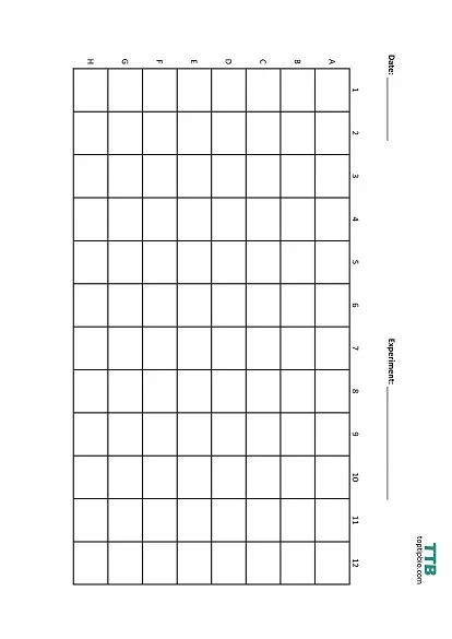 96 Well Plate Printable Template Printable Templates