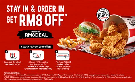 Slickdeals strives to offer a comprehensive coverage of the best coupons, promo codes and promotions for thousands of different stores like kfc. KFC RM8 Off Delivery Promo Code