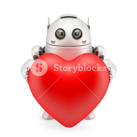 Robot Holding A Red Heart Royalty Free Stock Image Storyblocks