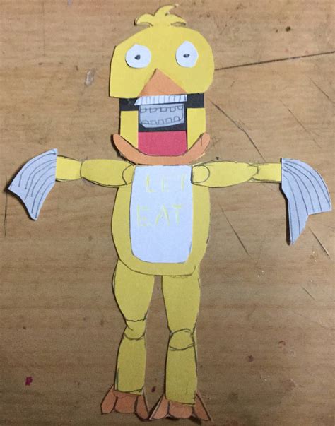 Fnaf Withered Chica Paper Craft By Lnine On Deviantart