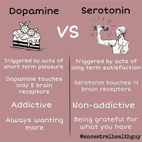 Dopamine Vs Serotonin Health Facts Health And Wellbeing Emotional