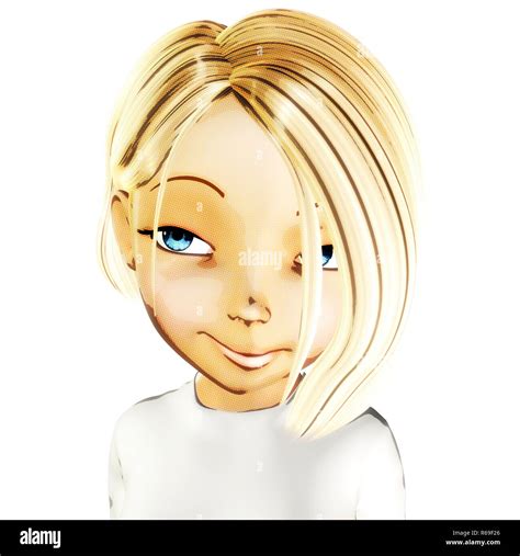 Ilustración Digital 3d De Un Toon Chica Fotografía De Stock Alamy