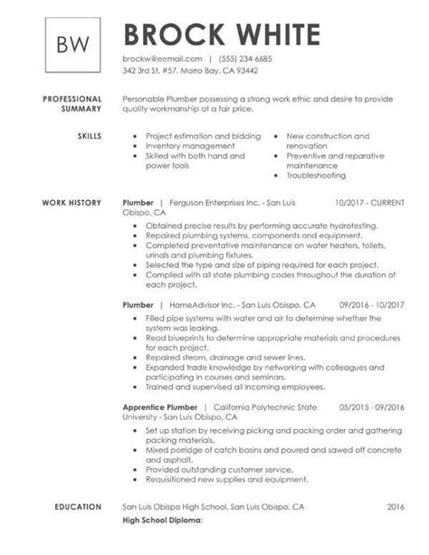 Simple resume samples sample resumes. Work History Resume Format - Free Resume Templates