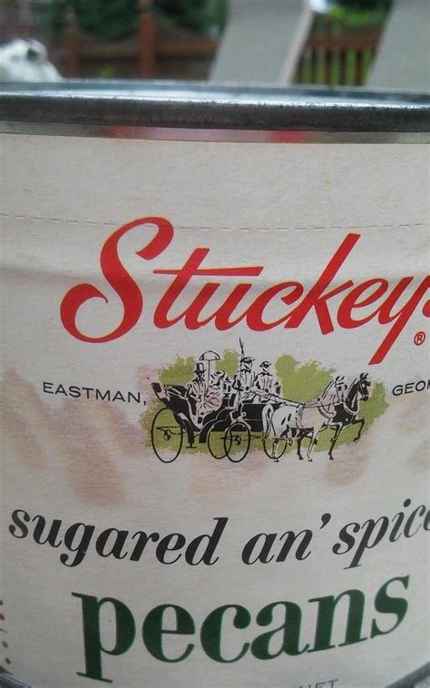 Vintage Stuckeys Unopened Tin Can Pecans Paper Label Key Price