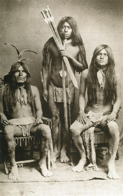 Three Quechan Tribe Native Americans Circa 1900 Vintage Photo Print