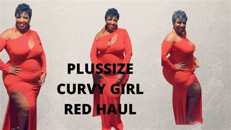 plussize curvy girl red haul youtube