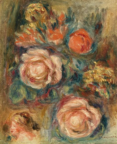 Bouquet Of Roses Painting By Pierre Auguste Renoir Fine Art America