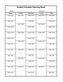 College Class Schedule Planning Sheet - How to create a College Class ...