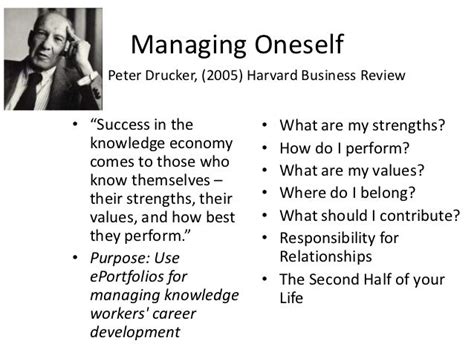 Managing Oneself Peter Drucker 2005