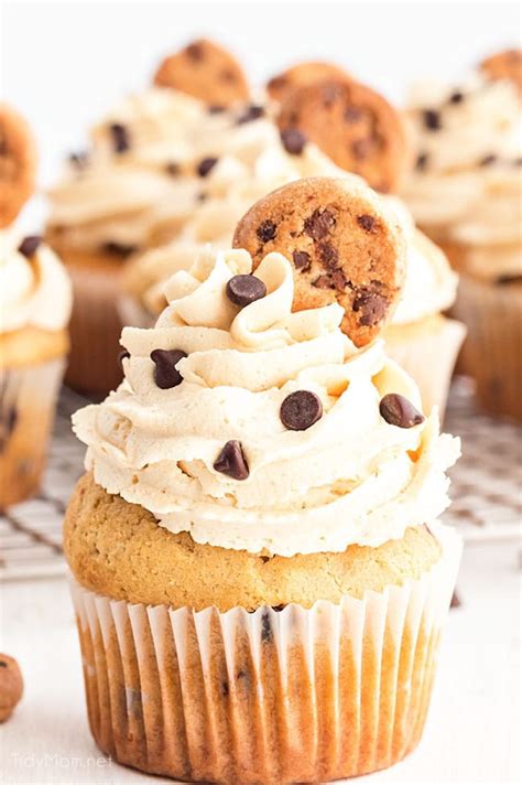 Chocolate Chip Cookie Dough Cupcakes With Cookie Dough Frosting