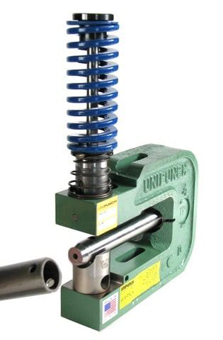 5) notch either one of your recorded angles into one end of the tube. TP-2M Mandrel Tube Punching Unit | UniPunch