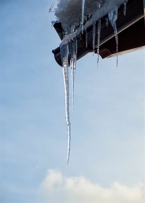 Icicle On The Gutter Copyright Free Photo By M Vorel Libreshot