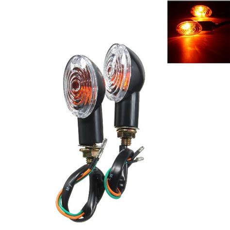 2pcs Turn Signal Indicators Motorcycle Light Amber Blinker In South