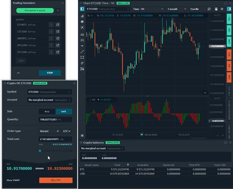 Account Trading Performance panel, demo trading for crypto ...