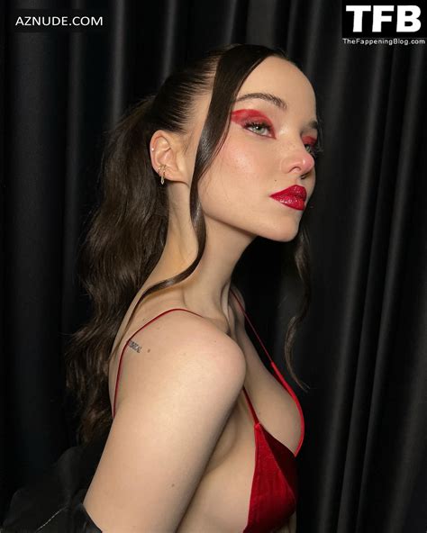 Dove Cameron Sexy Shows Off Her Hot Tits Wearing A Seductive Red Bra In