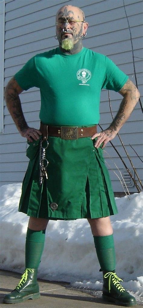 Mens Kelly Green Modern Utility Kilt From Stumptown Kilts Utility Kilt