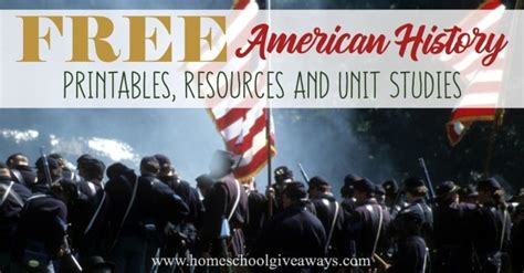 Free American History Printables Resources And Unit Studies