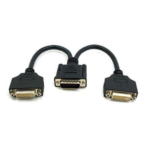 Vga splitter cable 1 computer to dual 2 monitor male to female wire (blue) usa. Cablecc DMS 59 Male to Dual DVI 24+5 Female Female ...