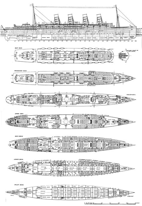 Naval Architecture Deck Plans How To Plan Titanic Ship