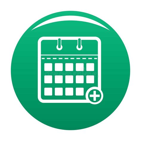 Calendar Deadline Icon Vector Green Stock Vector Illustration Of
