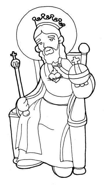 Christ The King Catholic Coloring Page Catholic Coloring Pages For
