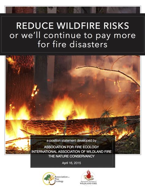 Reduce Wildfire Risks Or Pay More For Fire Disasters International
